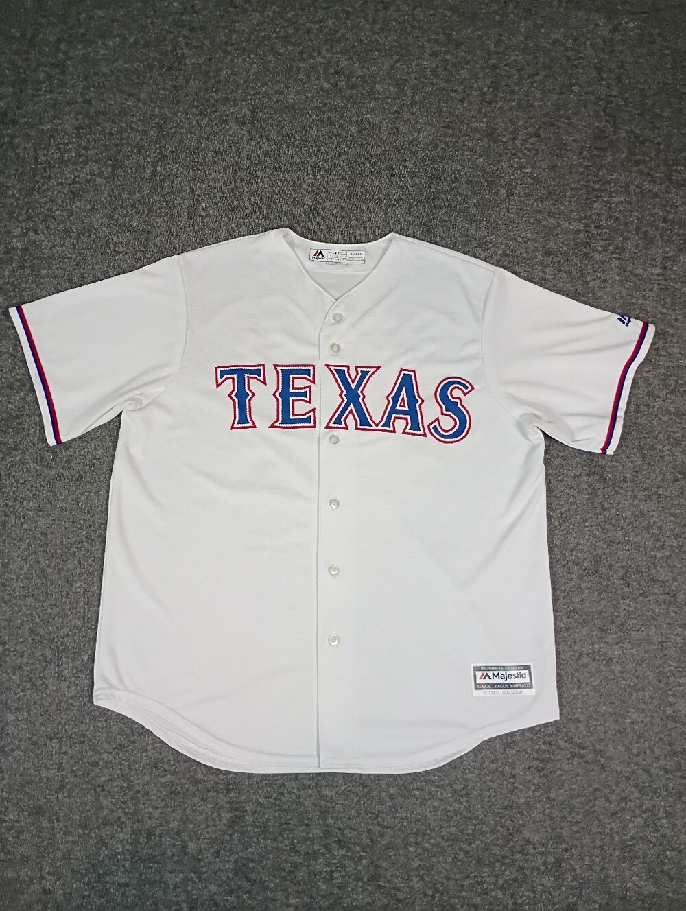 Majestic Texas Rangers Nomar Mazara #30 Jersey XL White MLB Cool Base